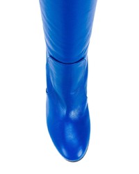 blaue kniehohe Stiefel aus Leder von Via Roma 15