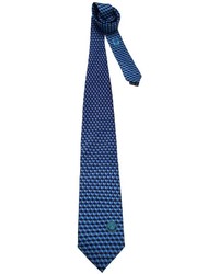 blaue Krawatte mit geometrischem Muster von Versace