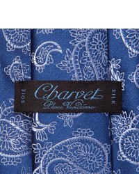 blaue Krawatte mit Paisley-Muster von Charvet