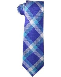blaue Krawatte mit Schottenmuster