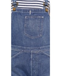 blaue kurze Latzhose aus Jeans von Levi's