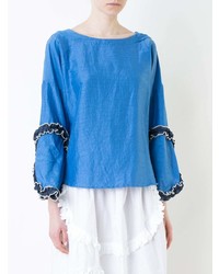 blaue Langarmbluse von Tsumori Chisato