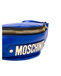 blaue Leder Bauchtasche von Moschino