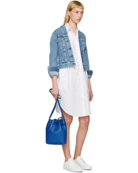 blaue Leder Beuteltasche von Mansur Gavriel