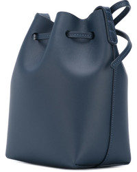 blaue Leder Beuteltasche von Mansur Gavriel