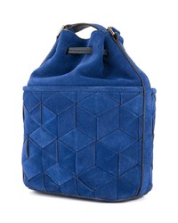 blaue Leder Beuteltasche von Welden