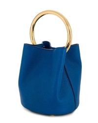 blaue Leder Beuteltasche von Marni