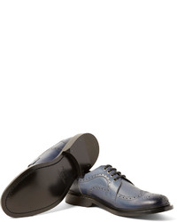 blaue Leder Brogues von Jimmy Choo