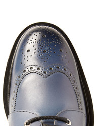 blaue Leder Brogues von Jimmy Choo