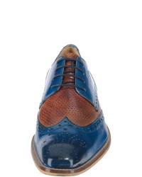 blaue Leder Brogues von Melvin&Hamilton