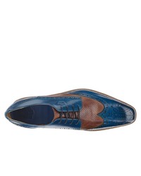 blaue Leder Brogues von Melvin&Hamilton