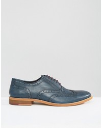 blaue Leder Brogues von Dune