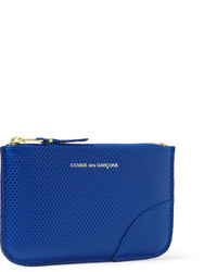 blaue Leder Clutch Handtasche von Comme des Garcons