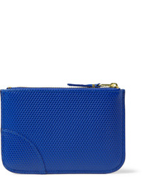 blaue Leder Clutch Handtasche von Comme des Garcons