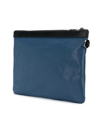 blaue Leder Clutch Handtasche von Jimmy Choo