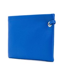 blaue Leder Clutch Handtasche von Calvin Klein Jeans
