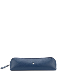 blaue Leder Clutch Handtasche von Montblanc