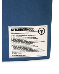 blaue Leder Clutch Handtasche von Neighborhood