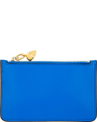 blaue Leder Clutch von Alexander McQueen