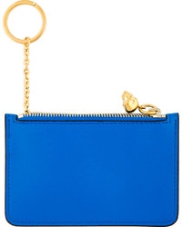 blaue Leder Clutch von Alexander McQueen