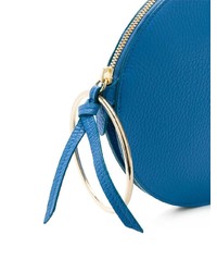 blaue Leder Clutch von Sara Battaglia