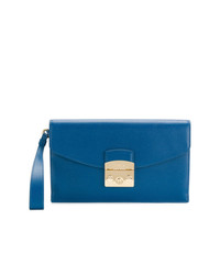 blaue Leder Clutch von Furla