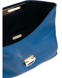 blaue Leder Clutch von Salvatore Ferragamo