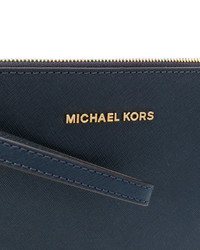 blaue Leder Clutch von MICHAEL Michael Kors