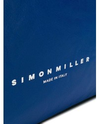 blaue Leder Clutch von Simon Miller