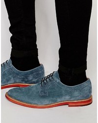 blaue Leder Derby Schuhe von Aldo