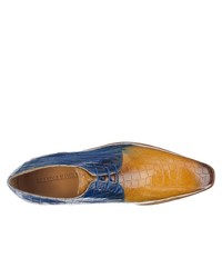 blaue Leder Derby Schuhe von Melvin&Hamilton