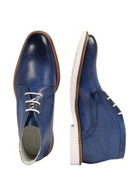 blaue Leder Derby Schuhe von Melvin&Hamilton