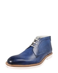 blaue Leder Derby Schuhe von Melvin&Hamilton