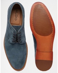 blaue Leder Derby Schuhe von Aldo