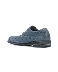 blaue Leder Derby Schuhe von Guidi