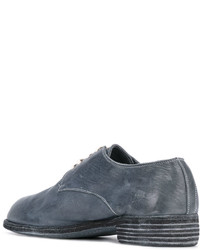 blaue Leder Derby Schuhe von Guidi