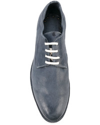 blaue Leder Derby Schuhe von Guidi