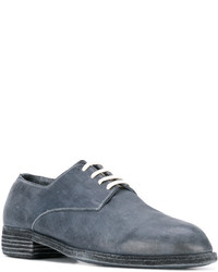 blaue Leder Derby Schuhe von Guidi