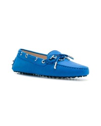 blaue Leder Mokassins von Tod's