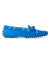 blaue Leder Mokassins von Tod's