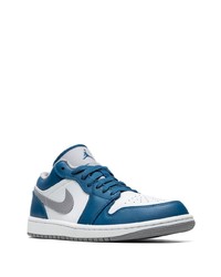 blaue Leder niedrige Sneakers von Jordan