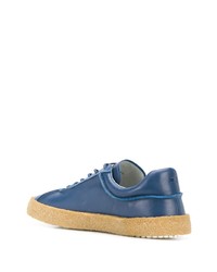 blaue Leder niedrige Sneakers von Camper