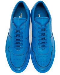 blaue Leder niedrige Sneakers von Common Projects