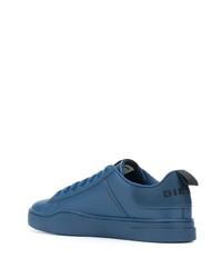 blaue Leder niedrige Sneakers von Diesel