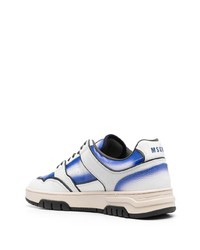 blaue Leder niedrige Sneakers von MSGM