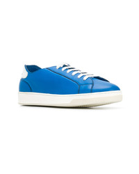 blaue Leder niedrige Sneakers von Doucal's