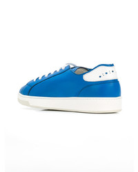 blaue Leder niedrige Sneakers von Doucal's