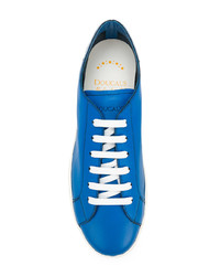 blaue Leder niedrige Sneakers von Doucal's