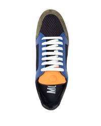 blaue Leder niedrige Sneakers von Moschino