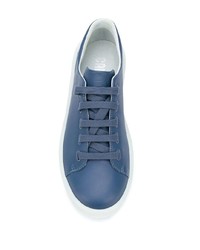 blaue Leder niedrige Sneakers von Camper